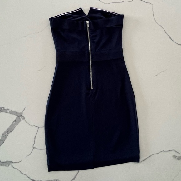 BLQ. Mkt - Mixology - Strapless Mini Dress - Navy Blue - Silver Back Zipper - S - Picture 2 of 9